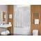 Anzzi 56 in. x 33 in. Accordion-Style Framed Matte Black & Brushed Gold Bathtub Shower Door SD-AZ16-01MBBG - alternate 1